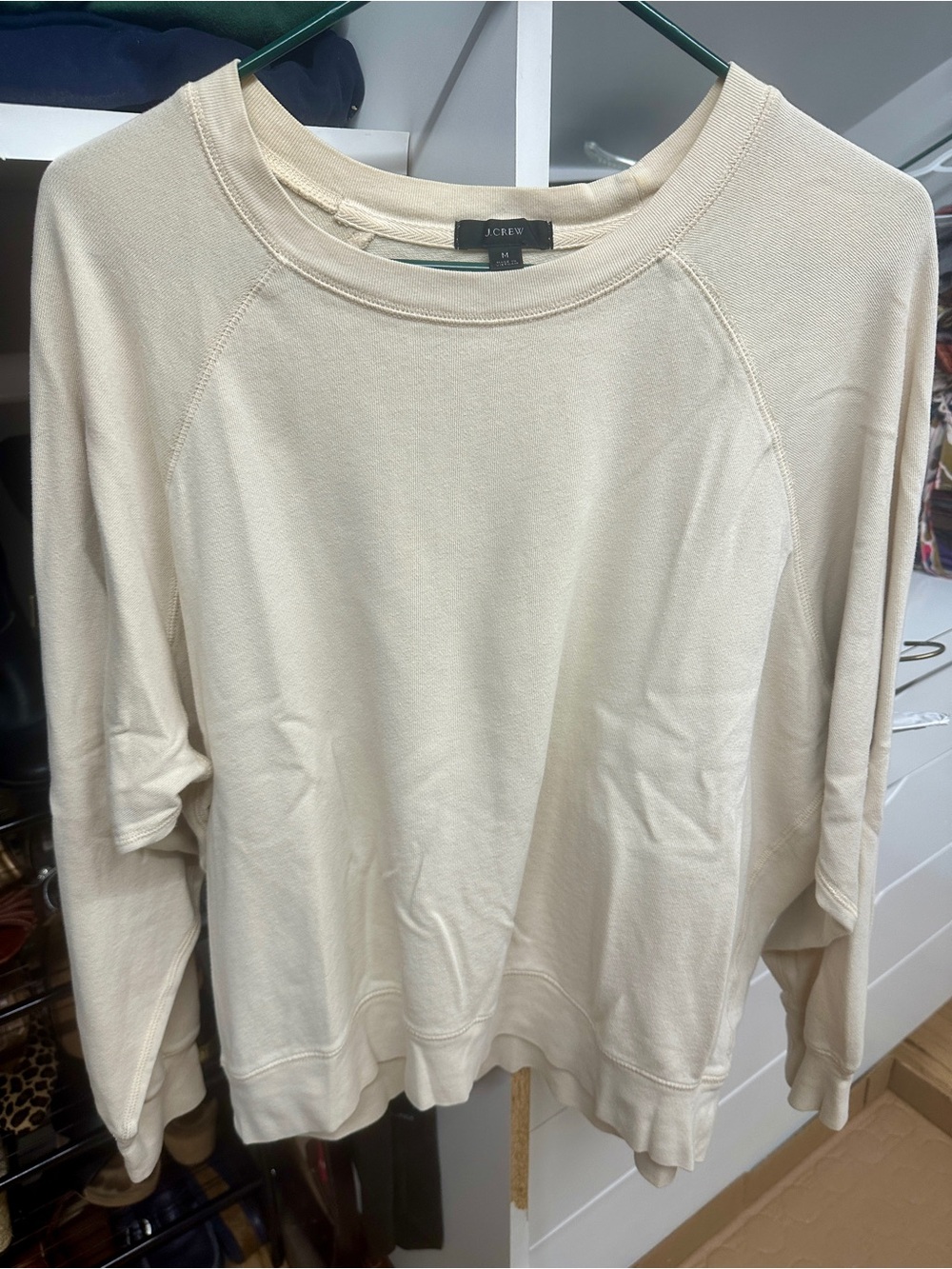 J. Crew Women's Cream Crewneck Sweatshirt